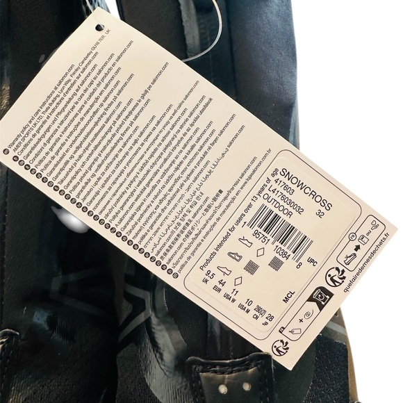 Salomon Snowcross Advanced Boots Shoes Black Magnet Mens US 10 UK 9.5 NIB RARE - Picture 8 of 11